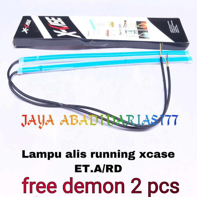 (BONUS DEMON)LAMPU ALIS RUNNING 2 WARNA MERK X-CASE 30CM UNIVERSAL