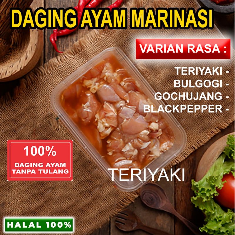 

Daging ayam marinasi 250 gr