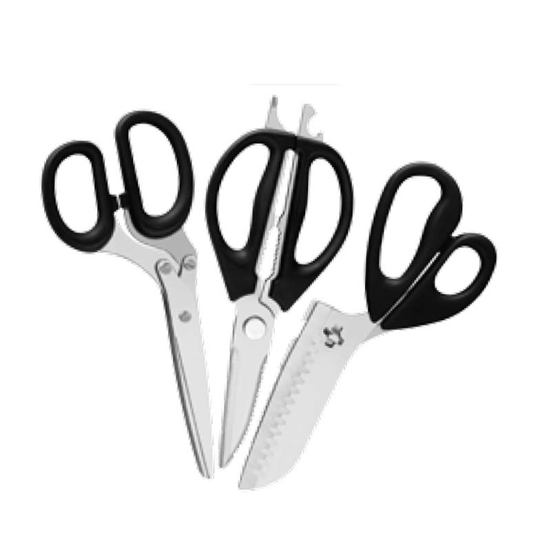 Oxone OX-902 3Pcs Multi-Function Kitchen Scissors Set , 3pcs Gunting Dapur Stainless Steel