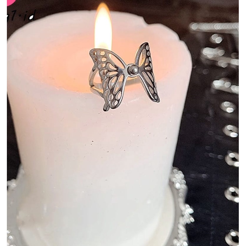 Cincin Kupu Kupu Butterfly Ring Bisa Disesuaikan