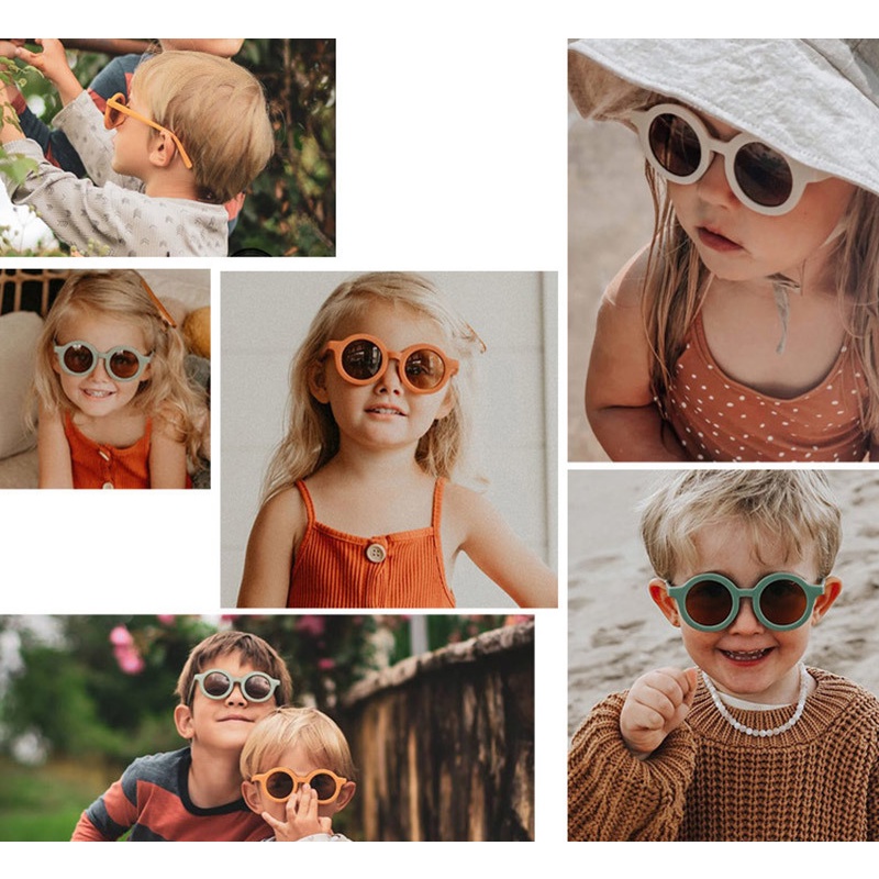 ✅ COD KUMA Kacamata Hitam Kacamata Bingkai Bulat Anti Ultraviolet Untu Anak/Laki-Laki/Perempuan/Bayi