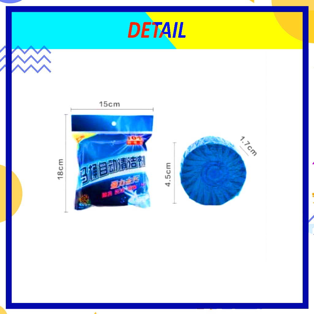 3 Pcs Sabun Biru Pembersih Kloset / Tablet Biru Pembersih Kloset 50 Gram / Pembersih Kloset Closet Cleaner Paket 3 Pcs