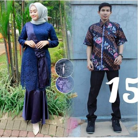 couple kebaya tunik brukat princess berkualitas