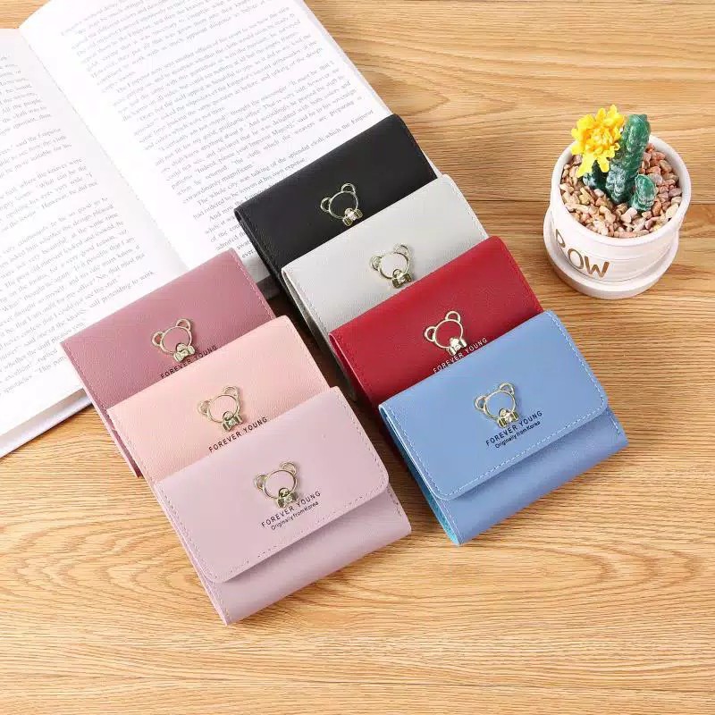 *ALIBABA1688*COD Dompet Impor DompetLipat Wanita Pendek 6021 / A40 Warna Warni Forever Young Mini C9-4