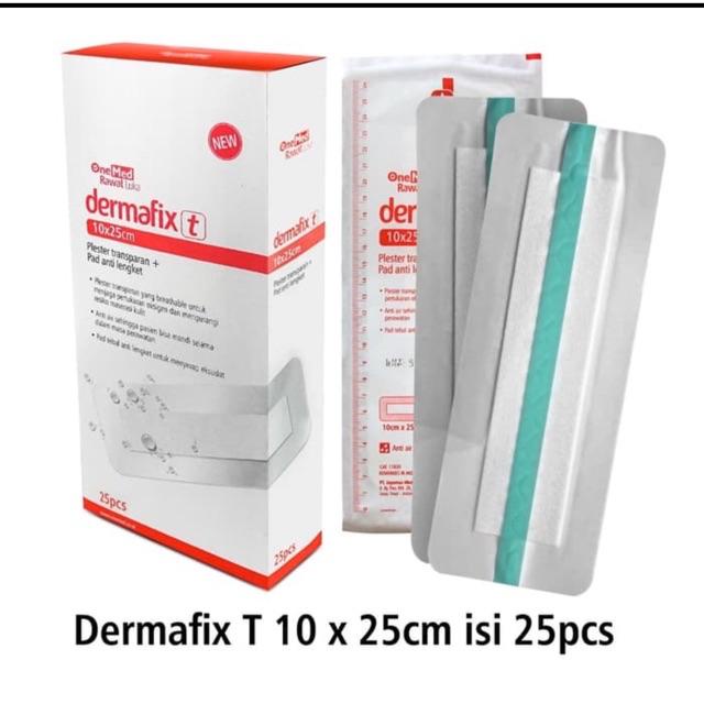 PLESTER LUKA DERMAFIX TRANSPARAN ANTI AIR 10 x 25 cm ISI 10 PCS - ONEMED