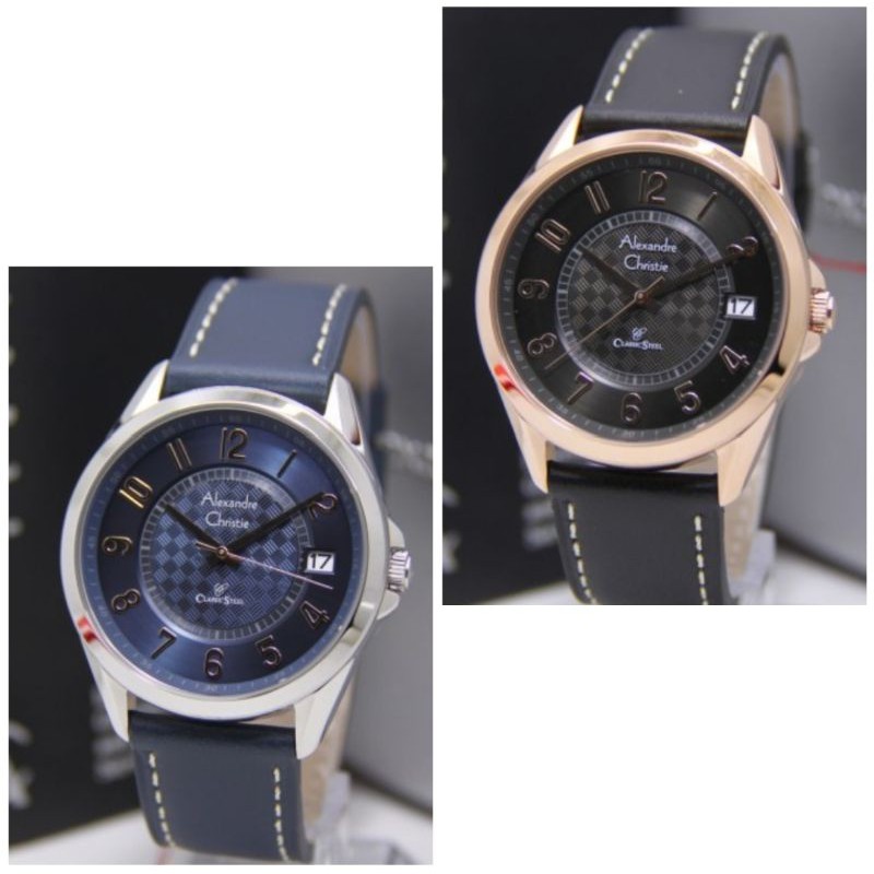 ALEXANDRE CHRISTIE 8649 PRIA WANITA ORIGINAL AC 8649 JAM TANGAN COWOK CEWEK KULIT