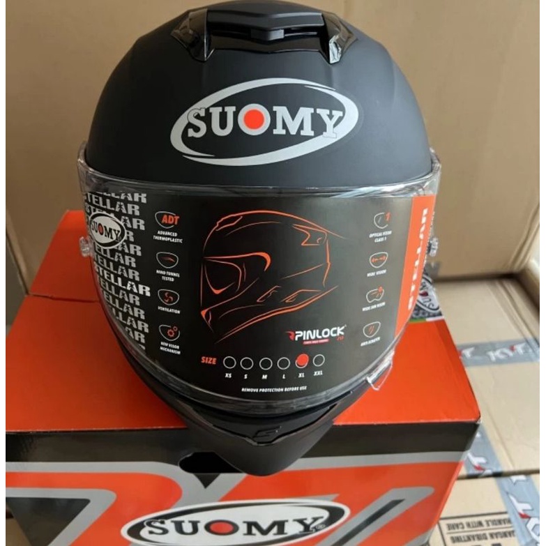 Helm SUOMY Stellar Plain Matt Black || Hitam Doff || Original SUOMY