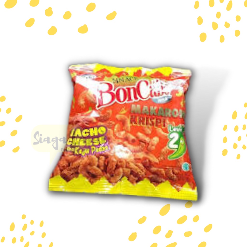 Makaroni Bon Cabe Nacho Cheese Keju Pedas Mini 30 gr Level 2