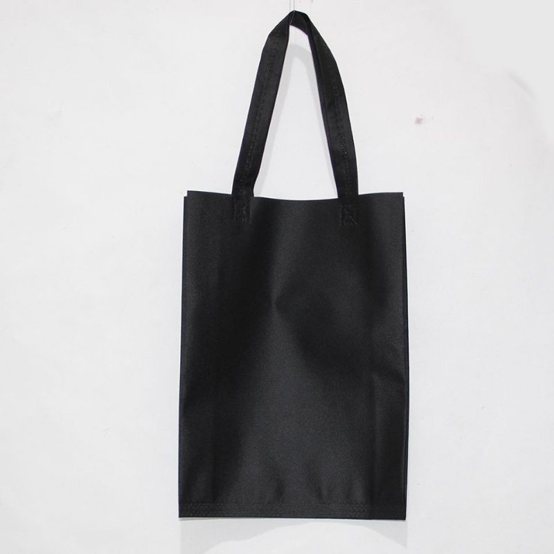 TAS BELANJA - TAS GOODIE BAG - TAS SPUNDBOND HITAM POLOS 25X35