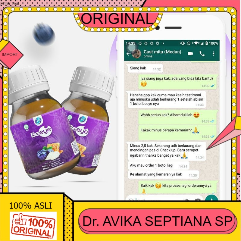 100% ASLI BEEYE MADU MATA MINUS 100% ORIGINAL SEMBUH MATA MINUS/PLUS/SILINDRIS
