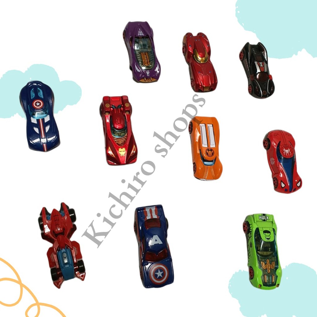 Hot Whells Aloy Car 10 Avengers Mobil Hot Whells Isi 10pcs - Kichiro Shops