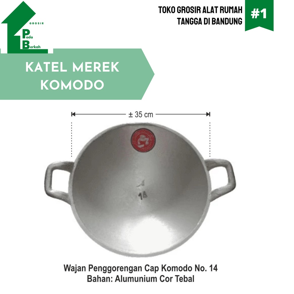 Katel Komodo Kuali Wajan Wajan Stainless Katel Penggorengan Stainless