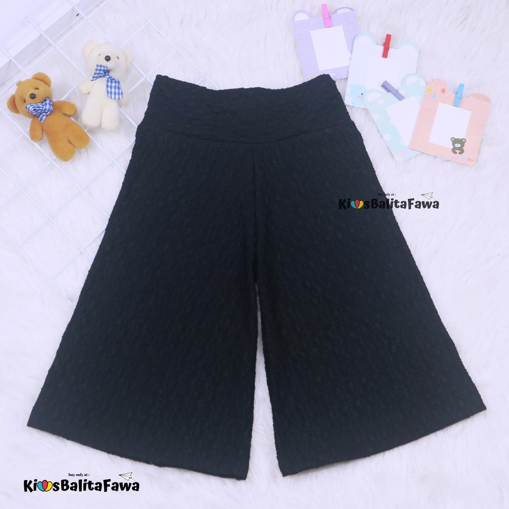 Kulot Polos Uk. 5-6 Tahun / Celana 3per4 Anak Perempuan Murah Celana Pendek Skirt Pant Adem