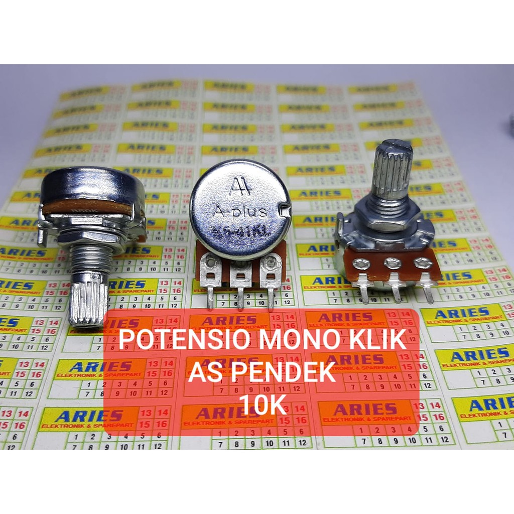 POTENSIO MONO KLIK AS PENDEK 10K