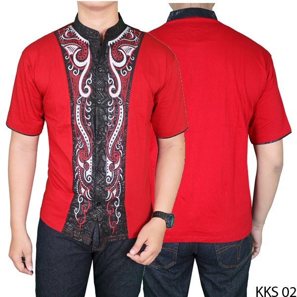 Baju Koko Cowok Katun Merah – KKS 02