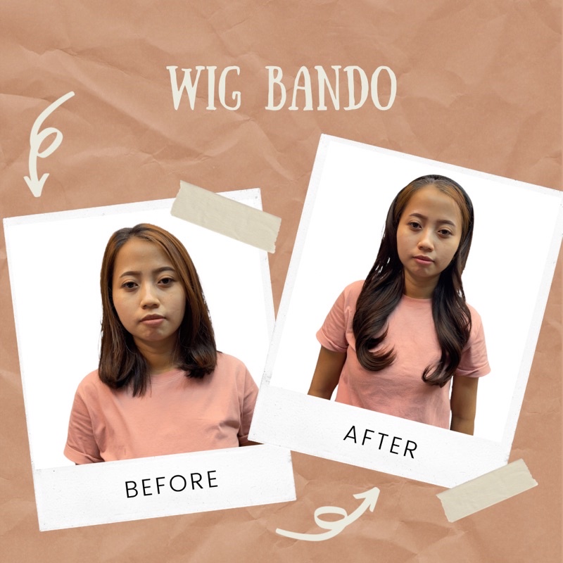 wig bando rambut palsu wanita modern