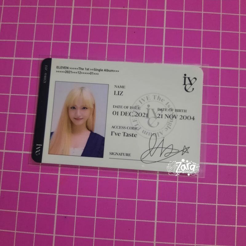 id card liz ive eleven