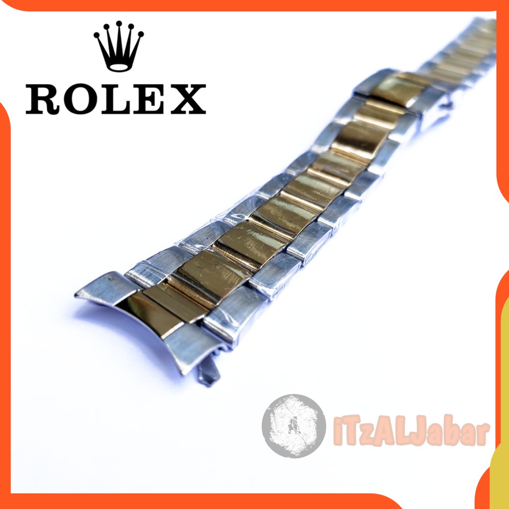 Tali jam tangan Rolex Daytona 20 mm Stainless strap Silver gold