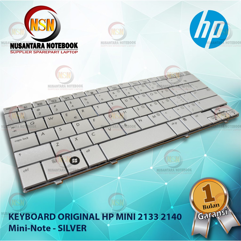 Keyboard Original HP Mini 2133 2140 Silver