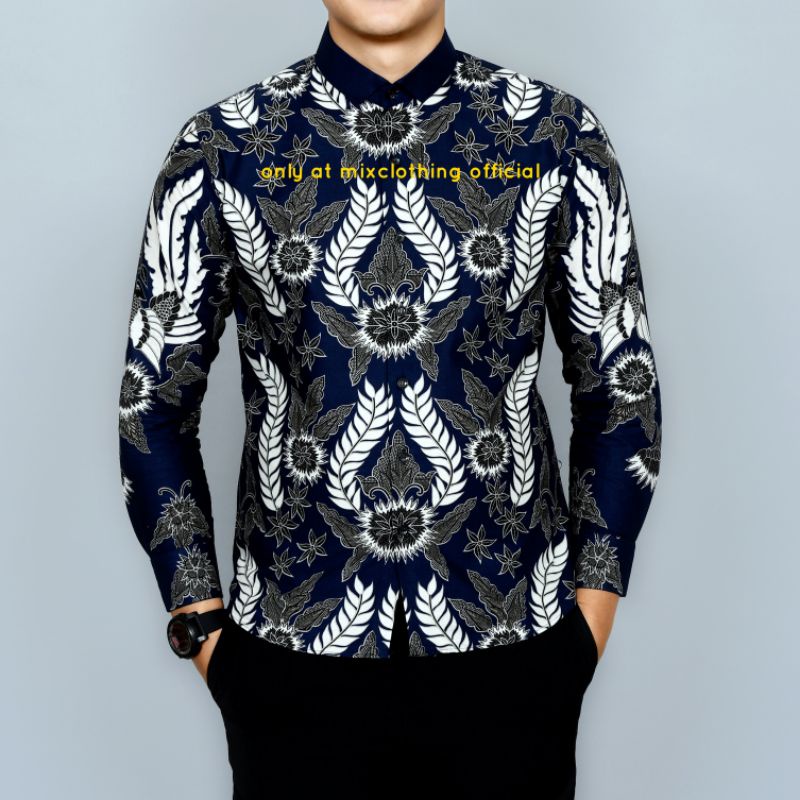 MEWAH BAJU KEMEJA PRIA SLIM FIT BATIK PRIA SLIMFIT D406