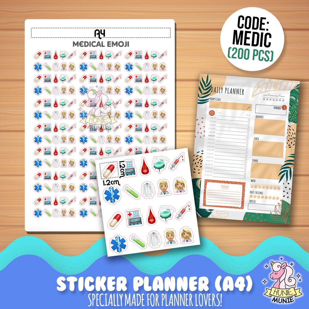 

Sticker Deco Planner - Emoji Medic Medical Doctor (200 PCS) Stiker