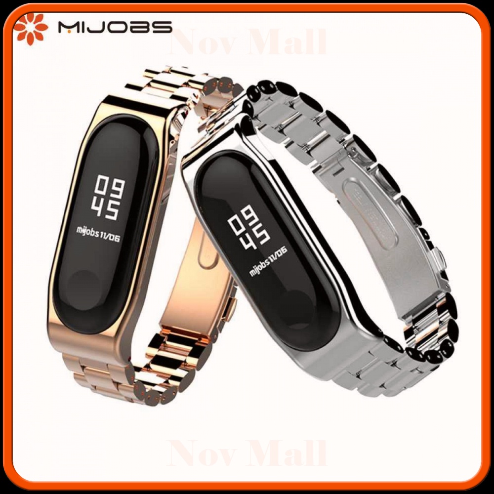 3 Point Strap Watchband Stainless Steel Xiaomi Mi Band 3/4/5/6