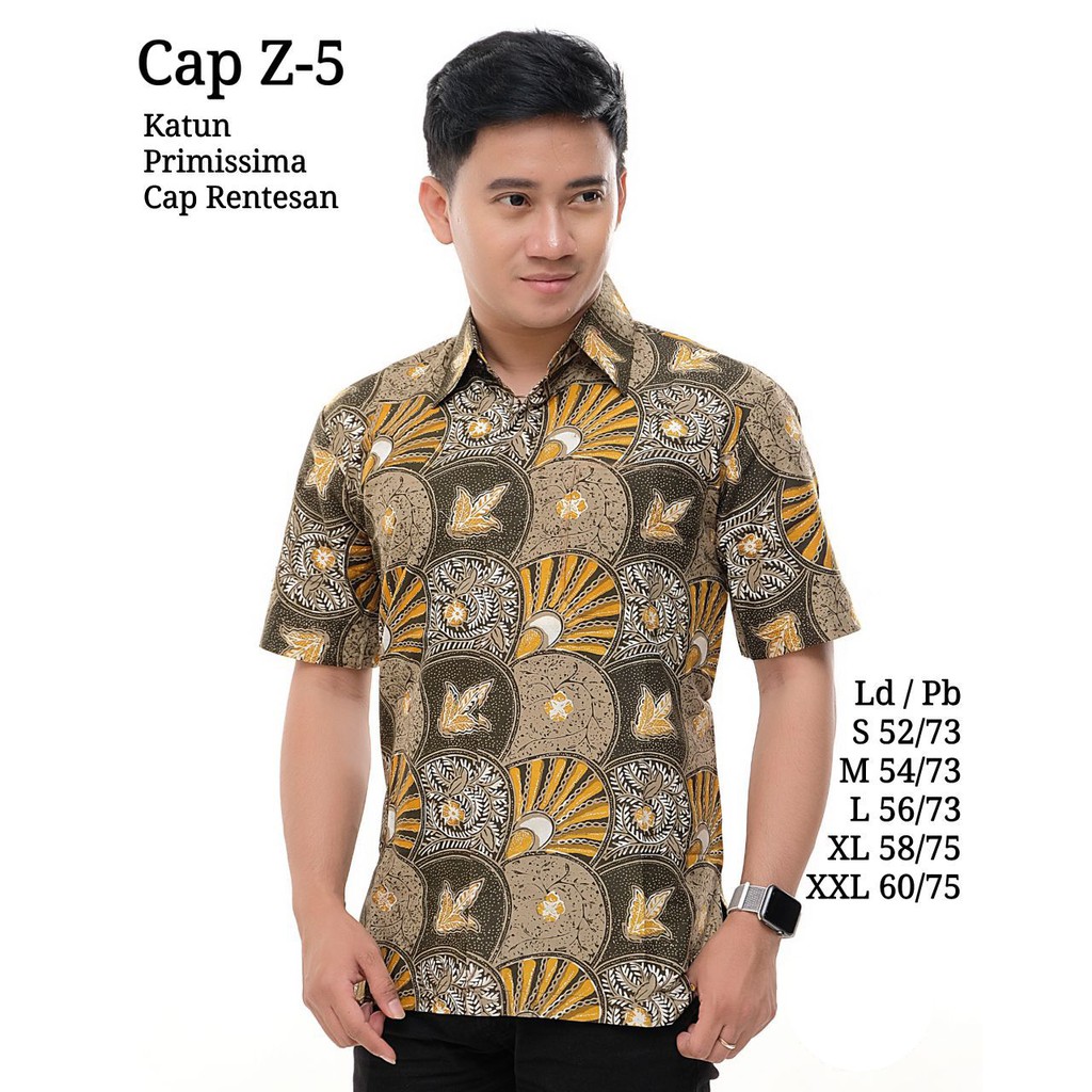 Baju Batik Pria Murah Tanah Abang - Kemeja Batik Cap Pria Lengan Pendek