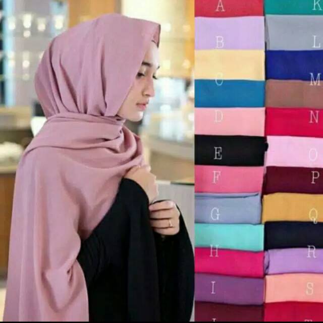Kerudung Pasmina Jilbab Pasmina Hijab Pasmina Polos Basic Panjang Jilbab Diamond Italians