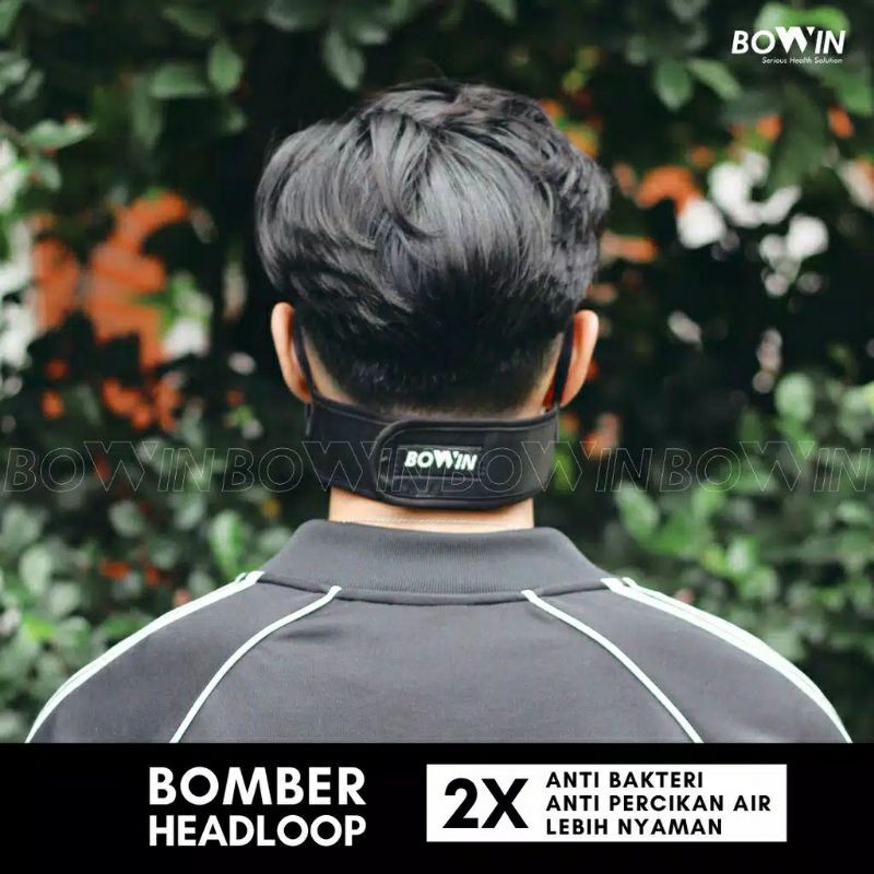 sport mask masker BOWIN bomber headloop anti debu percikan air masker sepeda motor half face