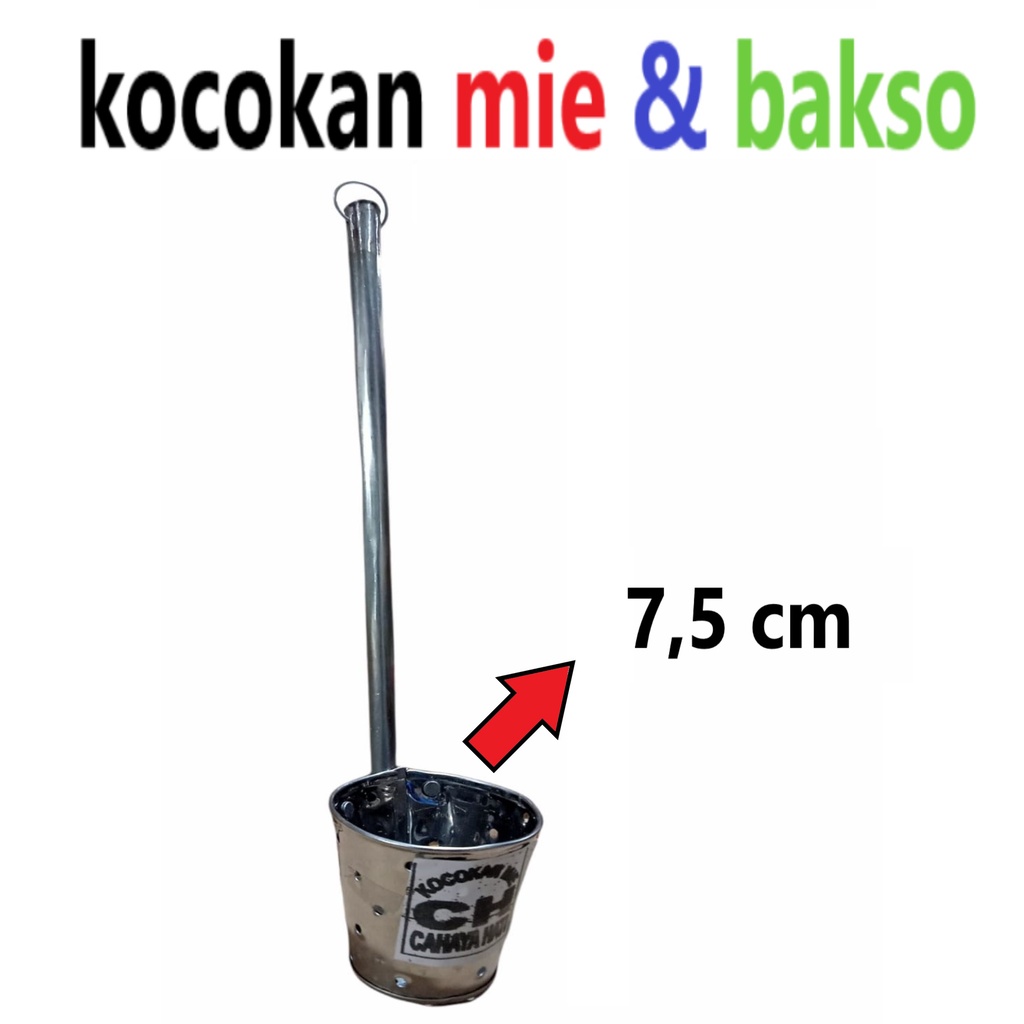 saringan kocokan mie ayam / saringan mie bakso dalam stainless / serok stainless mie kocok baso