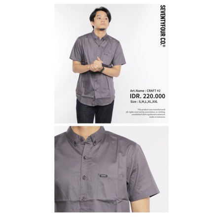 Kemeja distro original seventyfour bandung v6