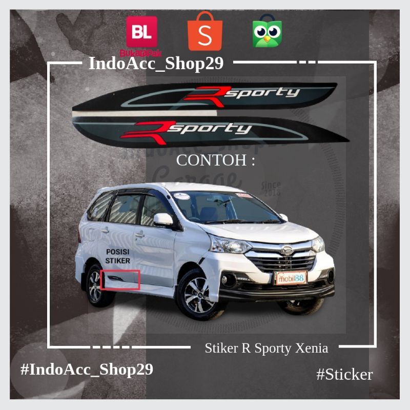 Stiker R sporty Xenia Original