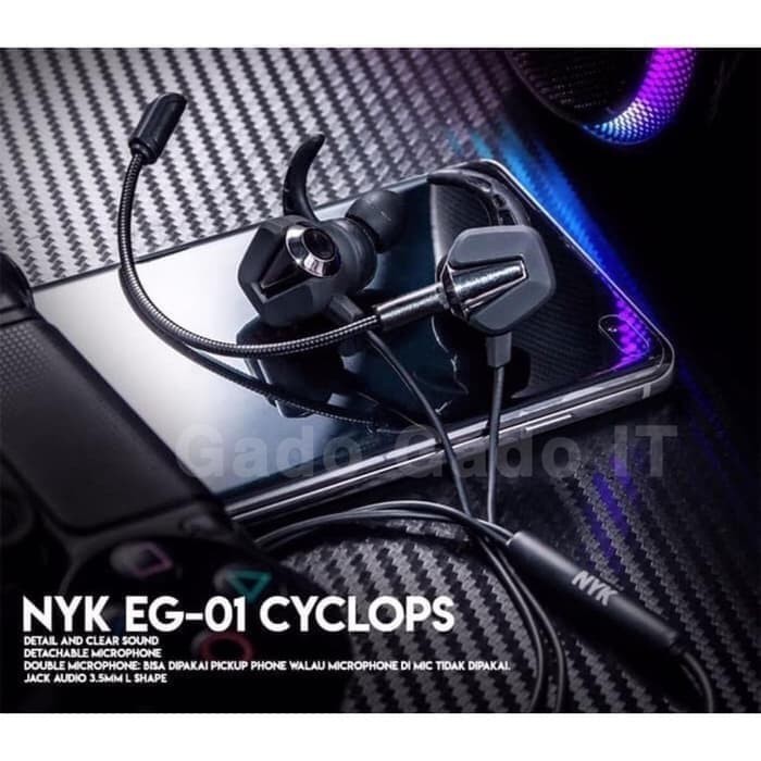 NYK EG1 / EG-1 / EG 1 Cyclops Gaming Earphone with Mic Volume Control