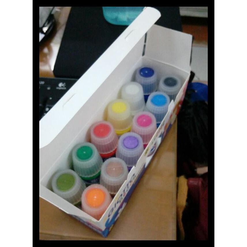 

Ready Cat Akrilik/ Acrylic Paint (Isi 12 Botol)/Cat Lukis Giotto Lebih Hemat