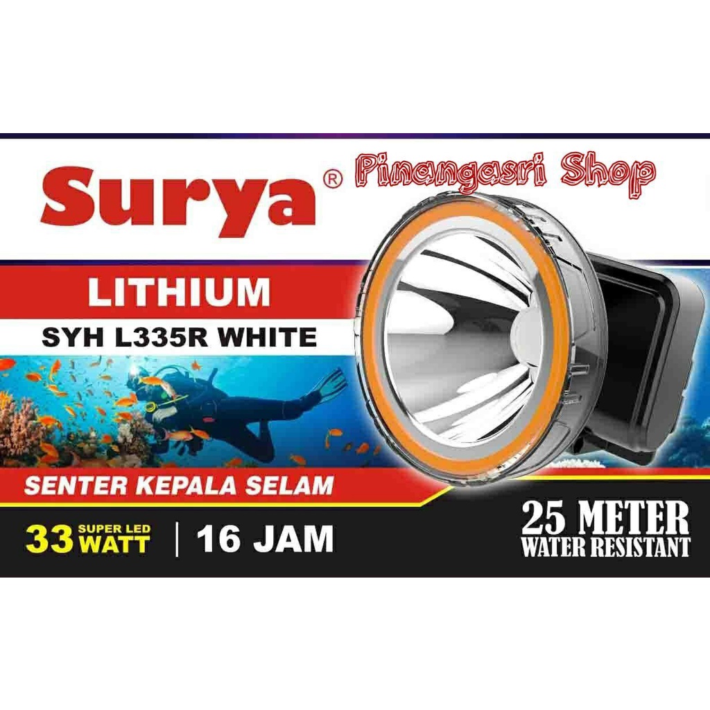Senter Kepala Surya Ultralite 5w 15w 20w 30w 100w 150w / Senter Kepala Surya Selam 33 watt 50 watt