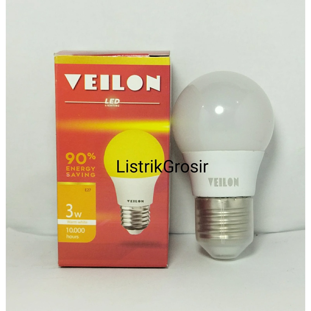 Warm White / Kuning Lampu LED A Bulb Veilon 3w 3 Watt By Zenich SNI