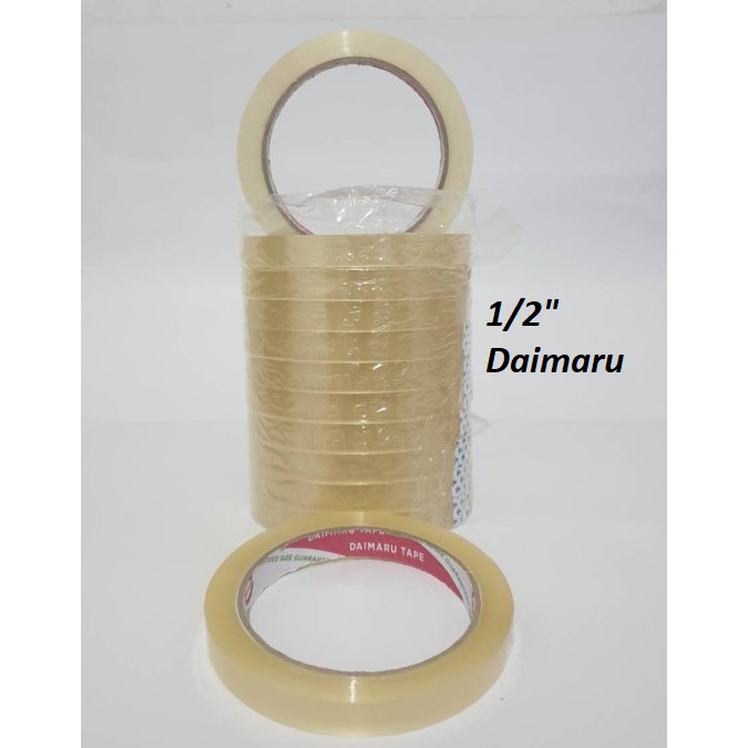 

Lakban / Selotip / Isolasi Daimaru 1/2 inch x 72yard 0.5 inchi