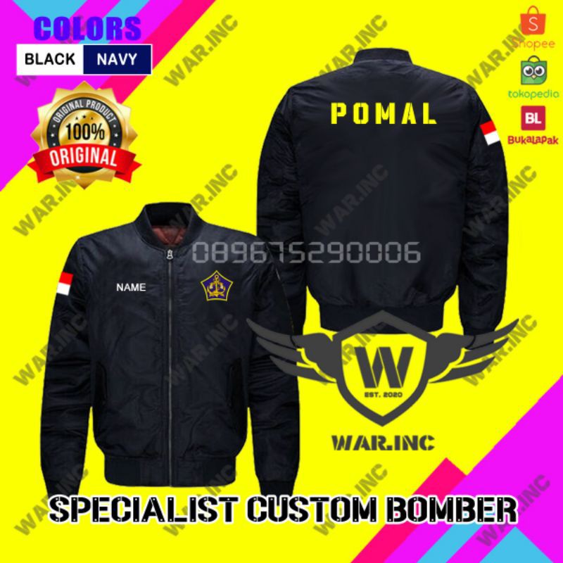 Jaket Bomber POMAL ( POLISI MILITER ANGKATAN LAUT )