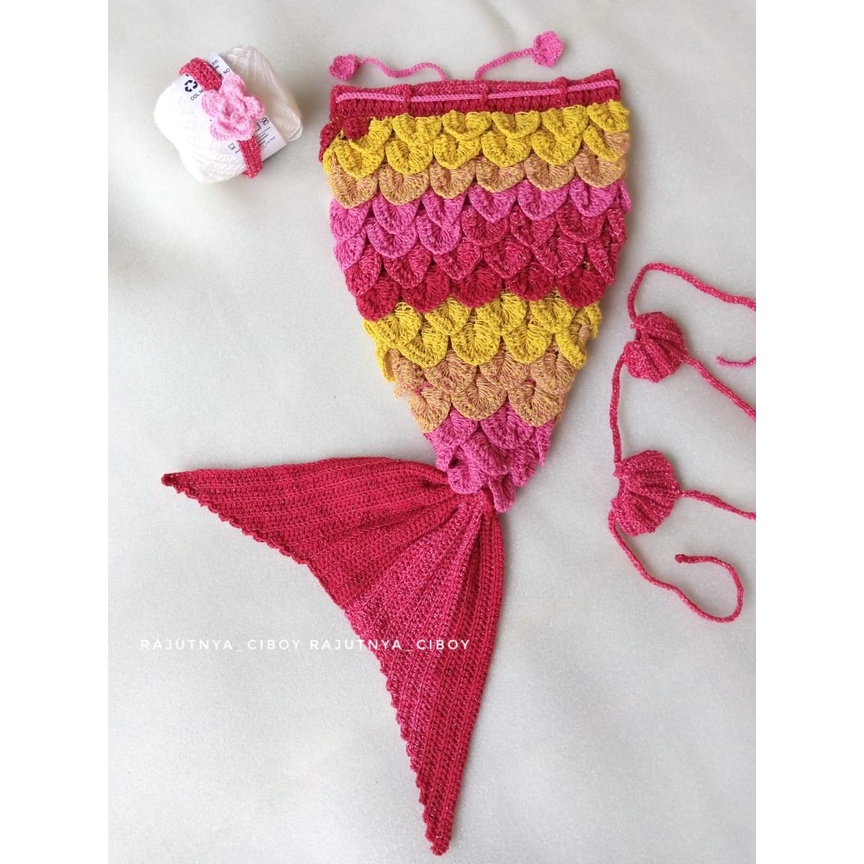 BAJU RAJUT BAYI / COSTUM / PROPERTI FOTOGRAFI / BABY PHOTOSHOOT MERMAID SEMBUR