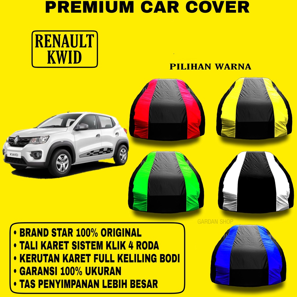 Body Cover RENAULT KWID Garis 2 WARNA Penutup Pelindung Bodi Renault Kwid PREMIUM