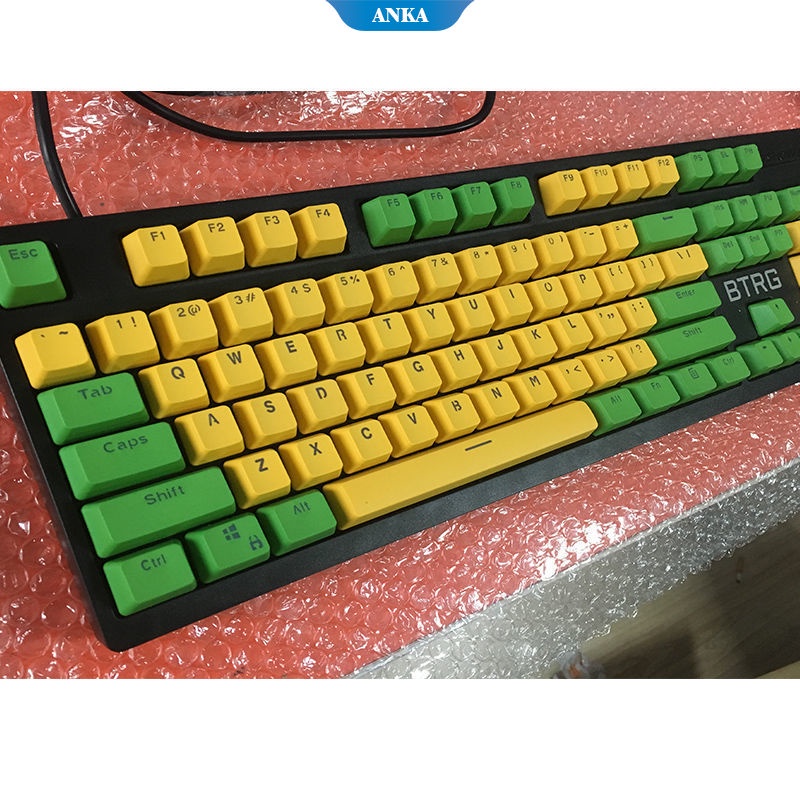 Backlit Mekanik Keyboard Keycap Cherry KOTAK Teh Hijau Hitam Merah Sumbu Warna Campuran Kepribadian DIY Gaming Keyboard Cap Cocok untuk Biasa 61/87/104/108 Kunci