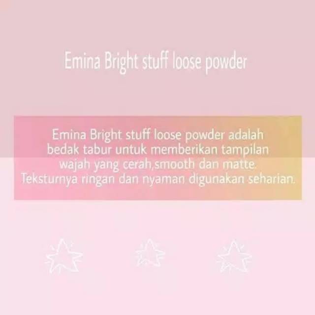 Emina Bright Stuff Loose Powder | Bedak Tabur 55gr