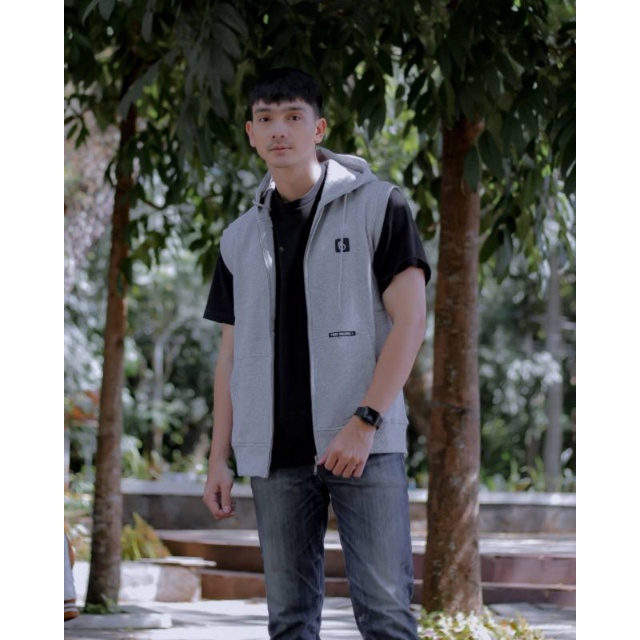 jaket rompi sweater hoodie pria vest