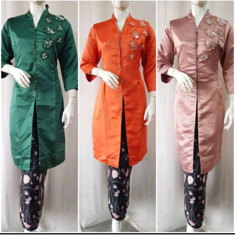 Tunik Tafeta Payet Mawar