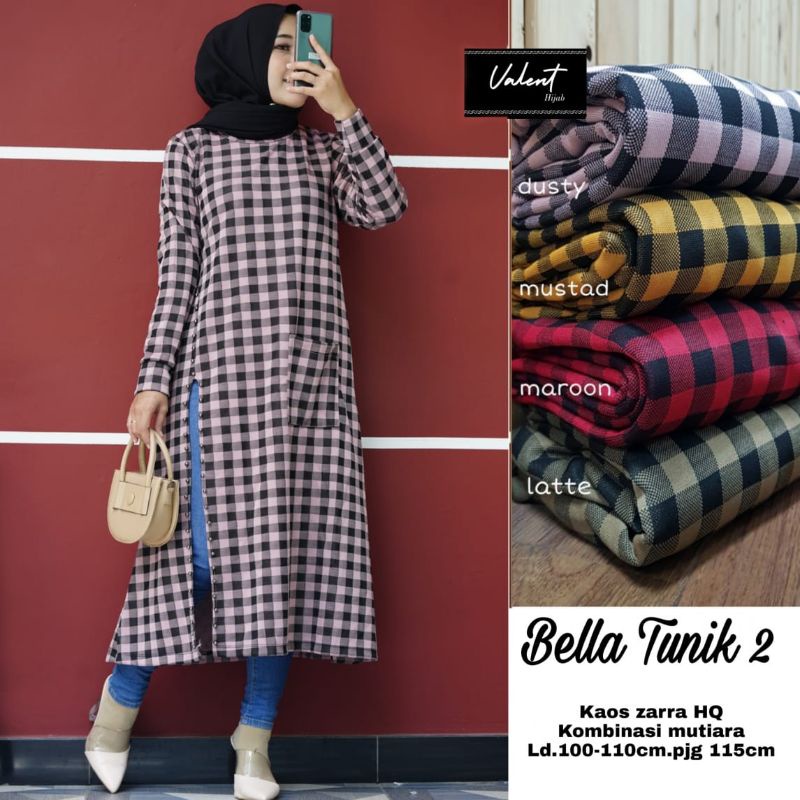 Tunik Bahan Kaos Zara Mix Mutiara
