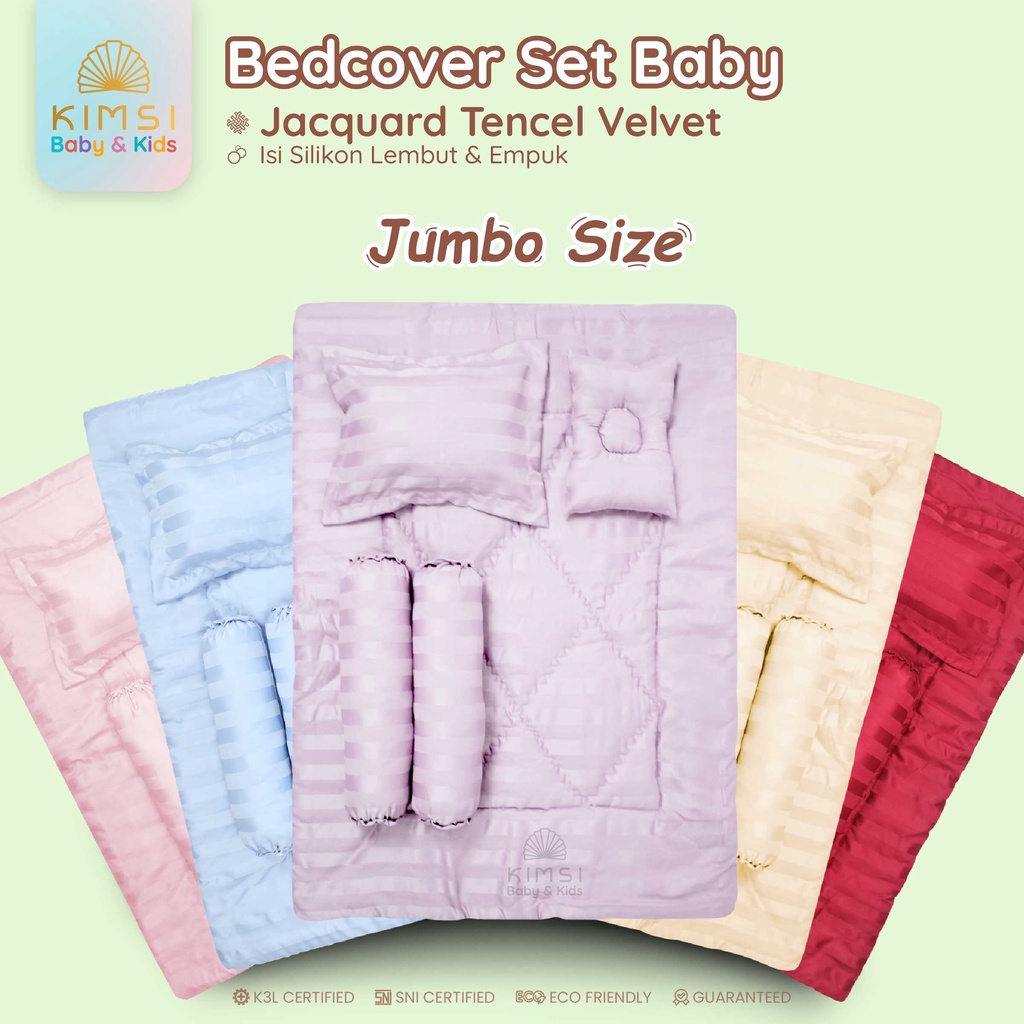 BABY BEDDING SET JACQUARD TENCEL VELVET SALUR KIMSI PLATNUM MICROFIBER / BEDCOVER SET  BAYI TENCEL /