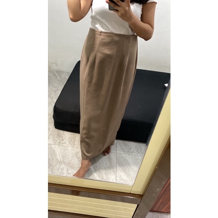 (Nett) NEW Rok Coklat Susu / Rok Khaki / Rok Kantor / Rok Kerja