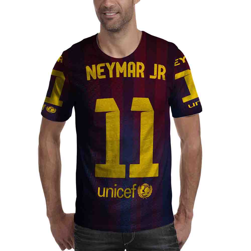 Tshirt Neymar JR 11 Kaos Fullprint Bahan Polyester New T-Shirt