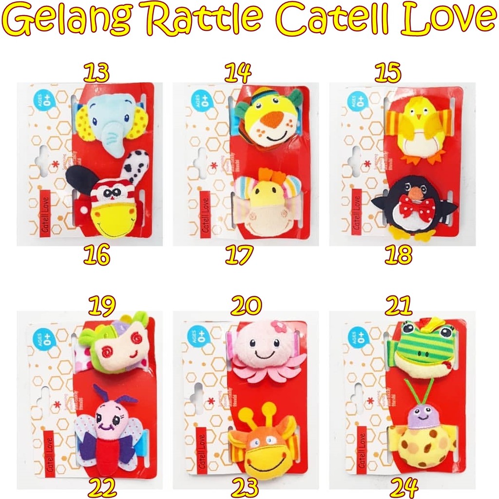 GRT11 GELANG  RATTLE CATELL LOVE MAINAN  BAYI  Shopee Indonesia