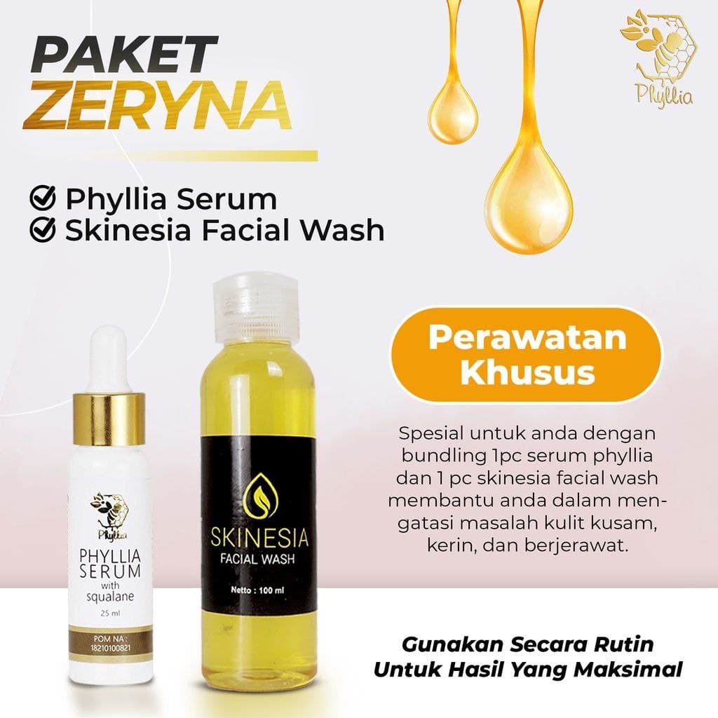 Phyllia Serum Paket Zeryna Serum Wajah Untuk Menghilangkan Darkspot Bekas Jerawat dan Menyamarkan Fl
